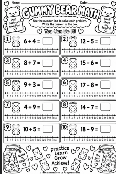 Gummy Bear Math 2-3 Grade
