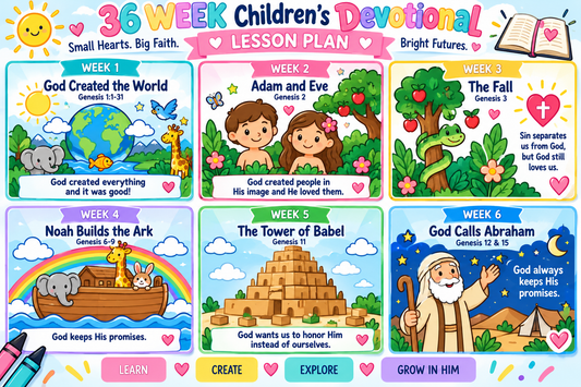36 Week Bible Devotional Lessons for Kids