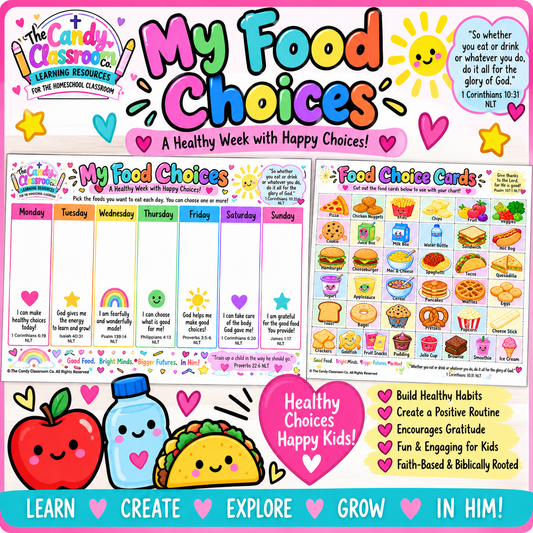 My Food Choices Visual Chart with tokens