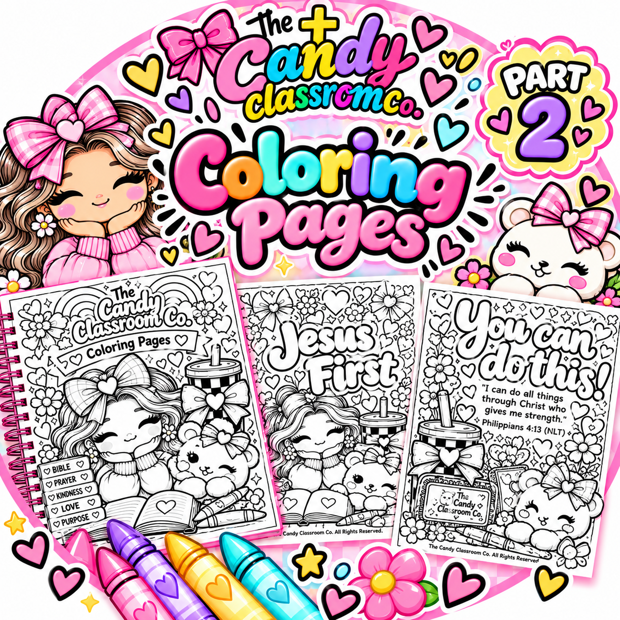 The Candy Classroom Co. Inspirational Coloring Sheets